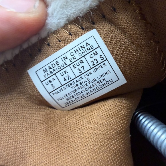 Size‎ 5 Michael Kors Kaysen Winter Fur Logo Brown Girls Mid Calf Zipper Boots